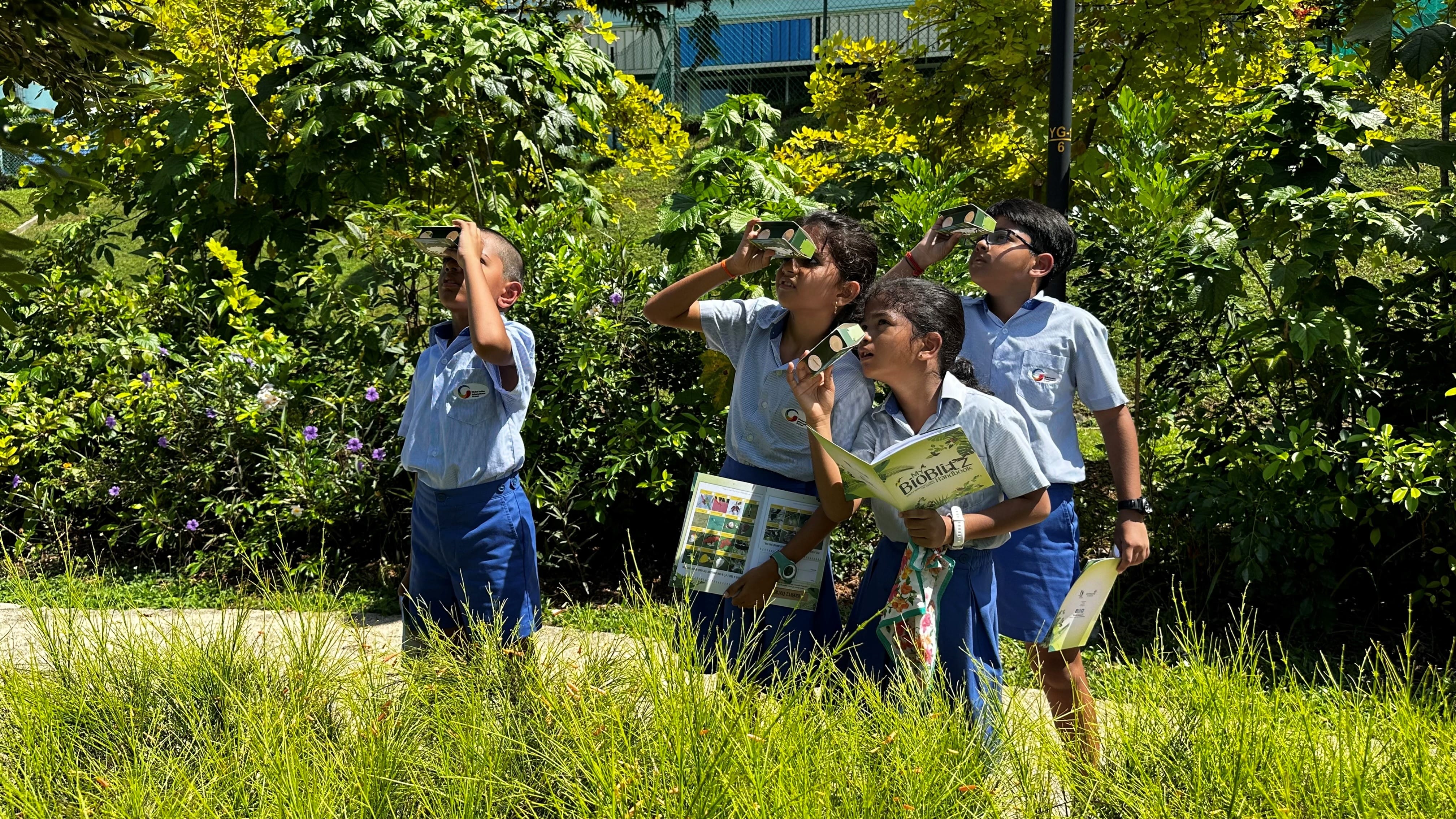 Students doing a BioBlitz
